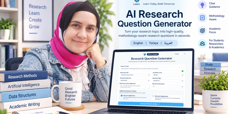 AI Research Question Generator by Noor AI Academy for students and researchers